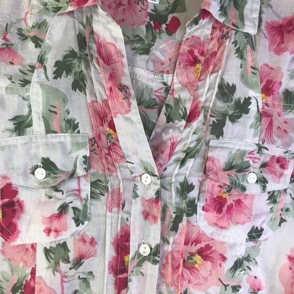 Eden + Olivia Floral Rose Button Up Blouse - Picture 3 of 7